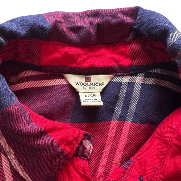 Woolrich Women’s Classic Red Plaid Button Down Shirt, Size Small, Rayon - Picture 5 of 6